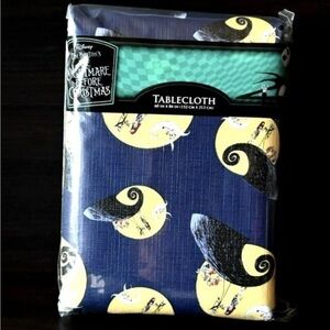 Lot of 3 Nughtmare Before Christmas Tablecloth Jack Skellington Sally Vinyl